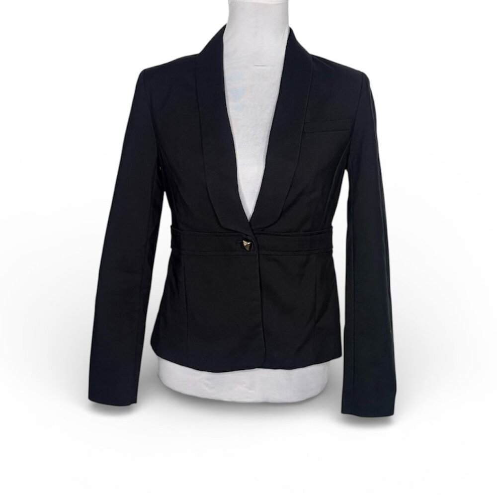Forever 21 Black Tailored Blazer Jacket Single Button Long Sleeve Size S